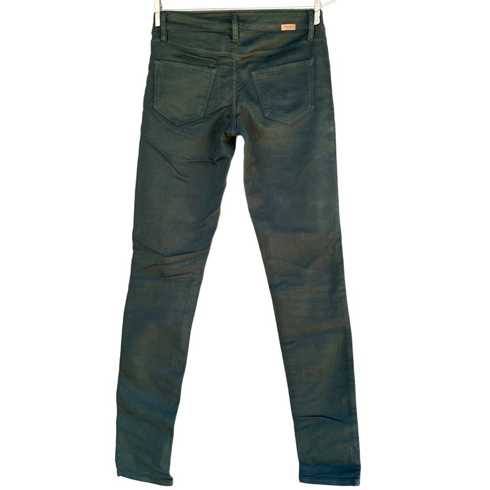 Mazzini Dutti Skinny Fit Denim Forest Green Jeans Made in USA Size 2 - Picture 6 of 13